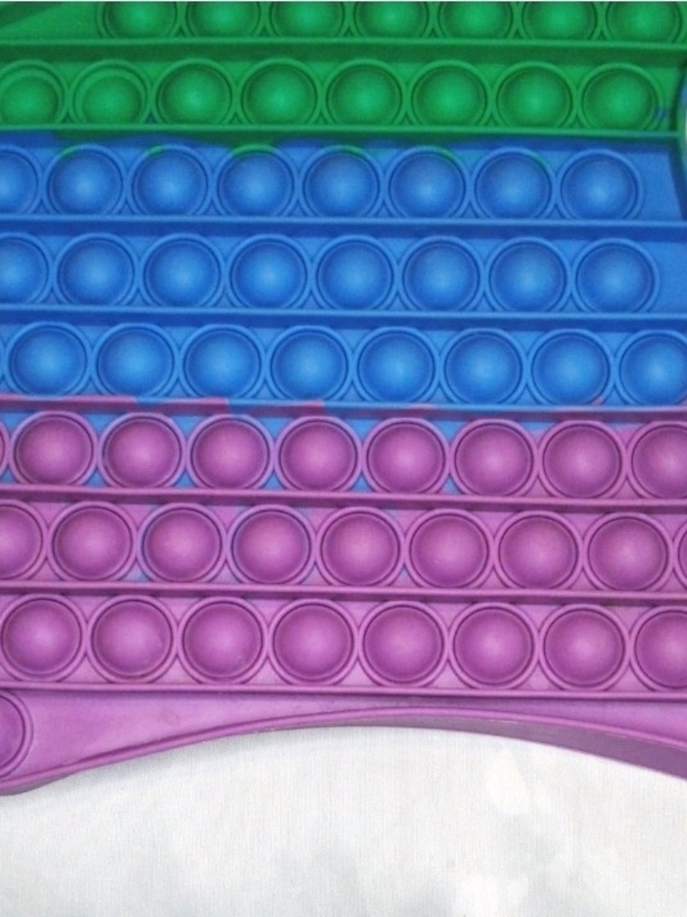 Fidget Pop it Push Bubble Toy Silicone Sensory Stress Relief Kids Game Rainbow - Picture 4 of 9